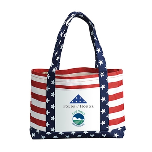 Stars & Stripes Open Tote Bag