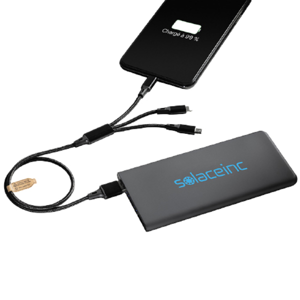 Slim Power Bank with Illuminated Logo